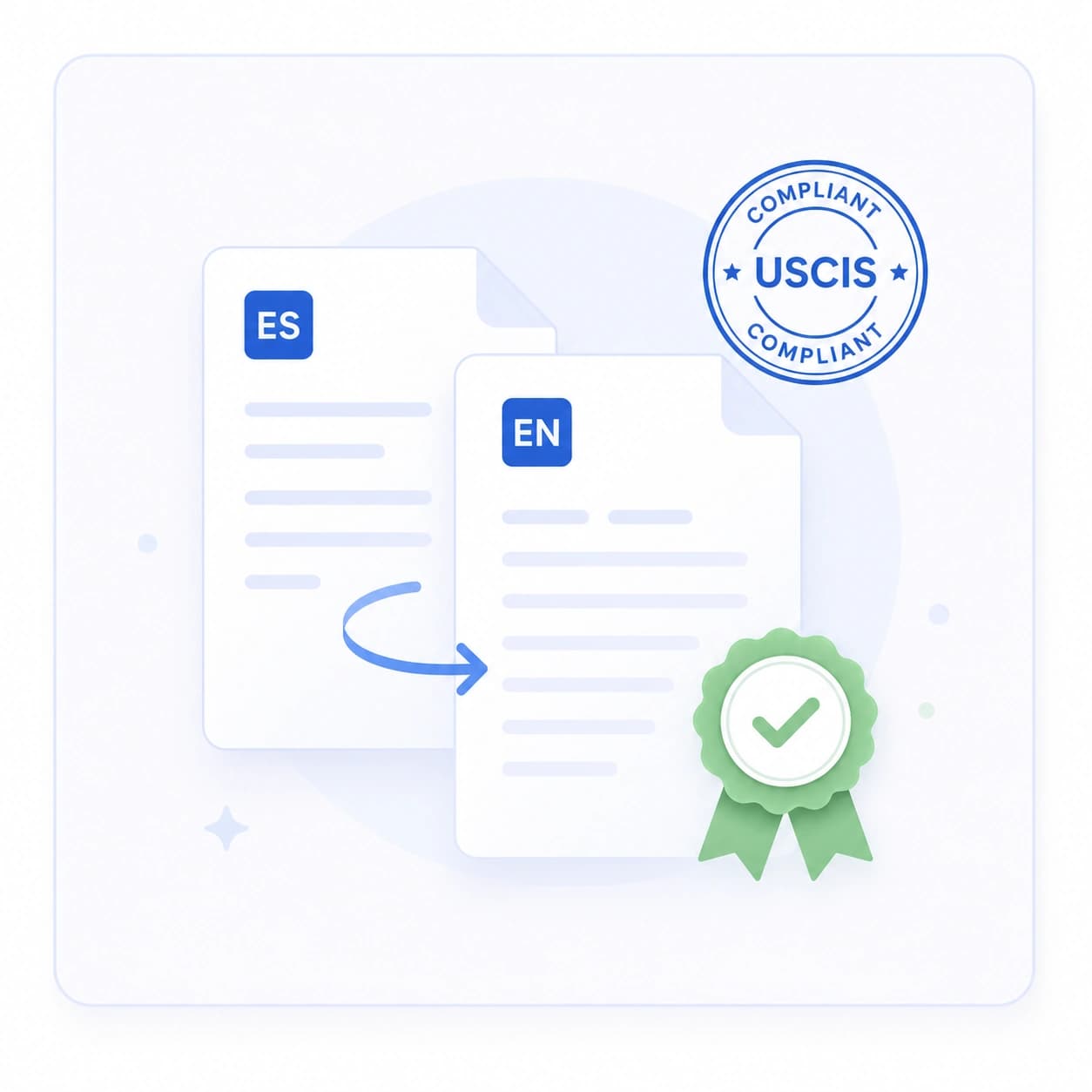 Vista de documento de traducción certificada